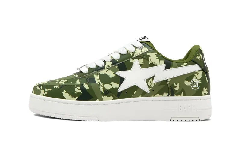 Image from CLOT and BAPE Reunite for Dual-Camo BAPESTA Sneaker Drop