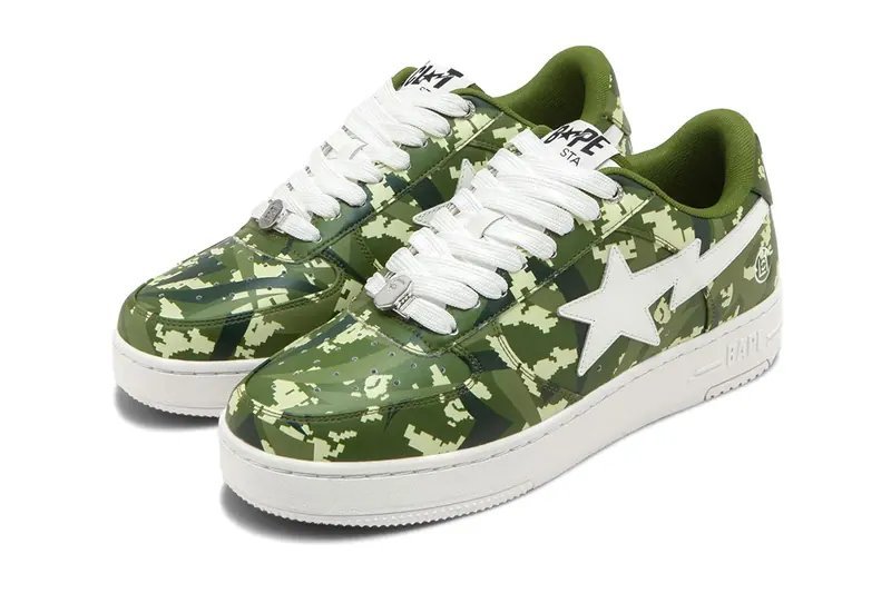 Image from CLOT and BAPE Reunite for Dual-Camo BAPESTA Sneaker Drop