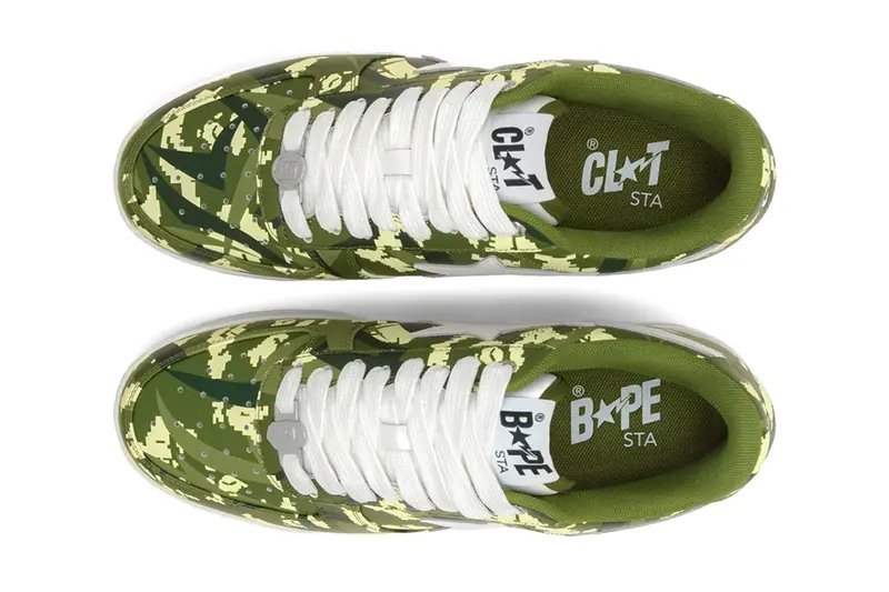 Image from CLOT and BAPE Reunite for Dual-Camo BAPESTA Sneaker Drop