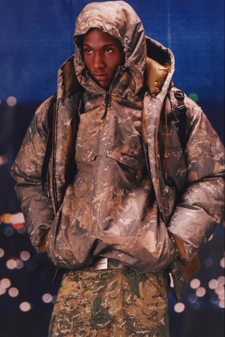 Image from Carhartt WIP FW25 Spotlights Vintage Camo and Jewel-Toned Workwear