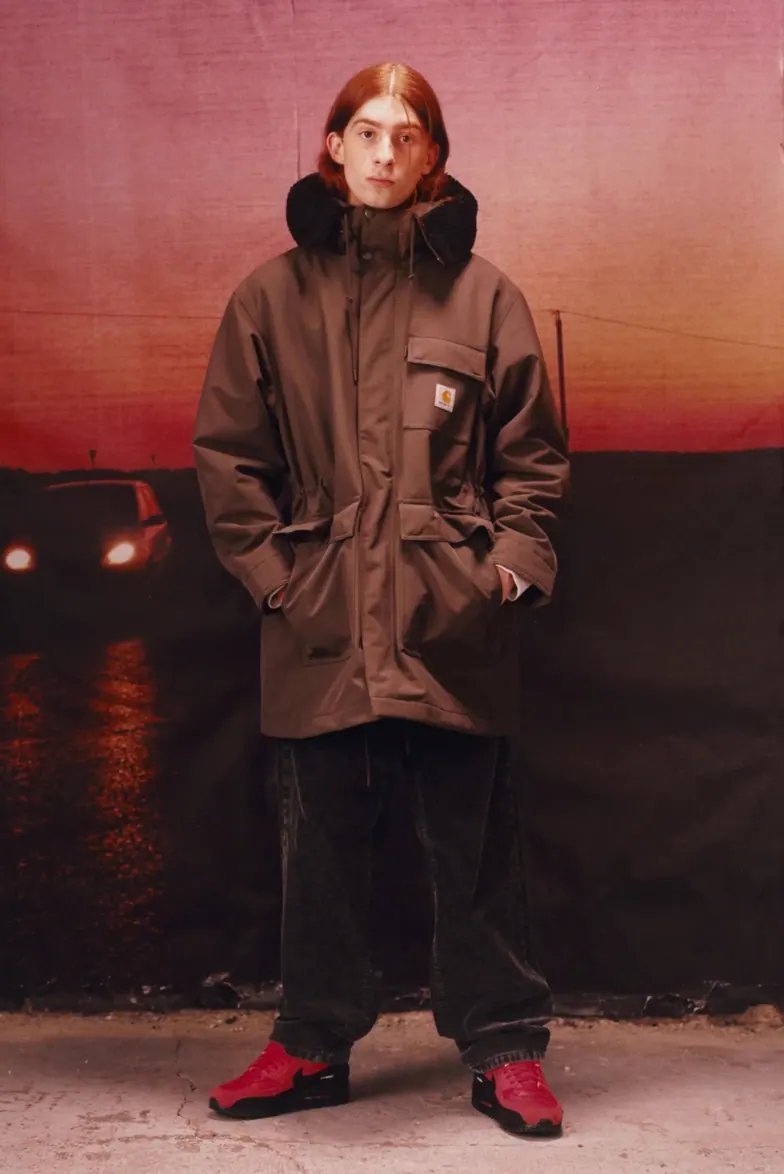 Image from Carhartt WIP FW25 Spotlights Vintage Camo and Jewel-Toned Workwear