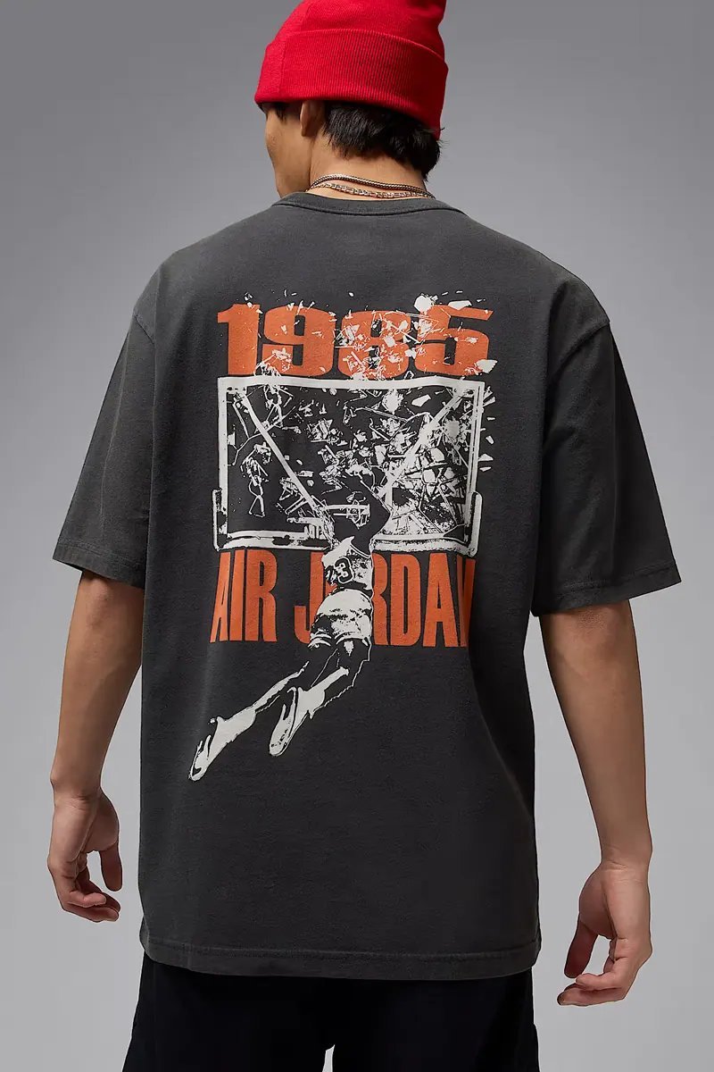 Image from Jordan Brand Drops New Tees Honoring the "Shattered Backboard" Dunk
