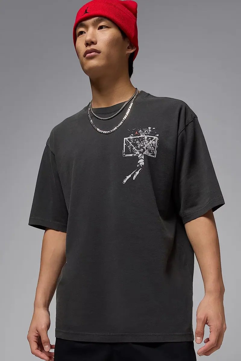 Image from Jordan Brand Drops New Tees Honoring the "Shattered Backboard" Dunk