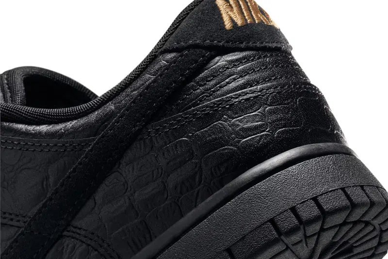 Image from Nike Dunk Low Receives Luxe "Black Croc Skin" Makeover