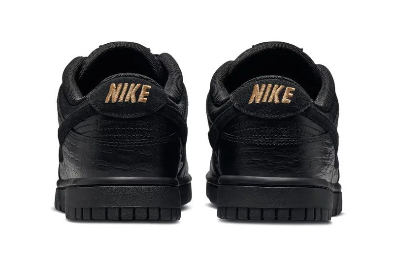 Image from Nike Dunk Low Receives Luxe "Black Croc Skin" Makeover