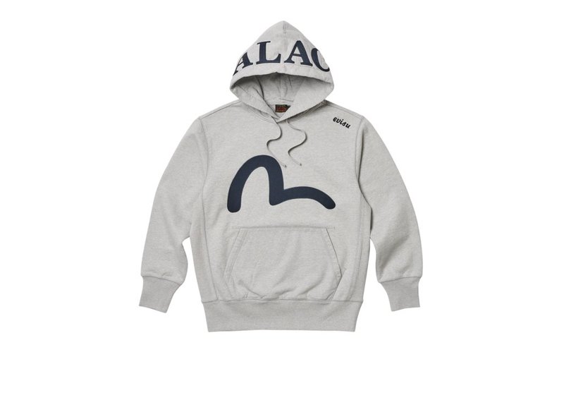 Palace Evisu Hoodie Grey
