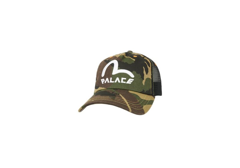 Palace Evisu Trucker Cap Camo