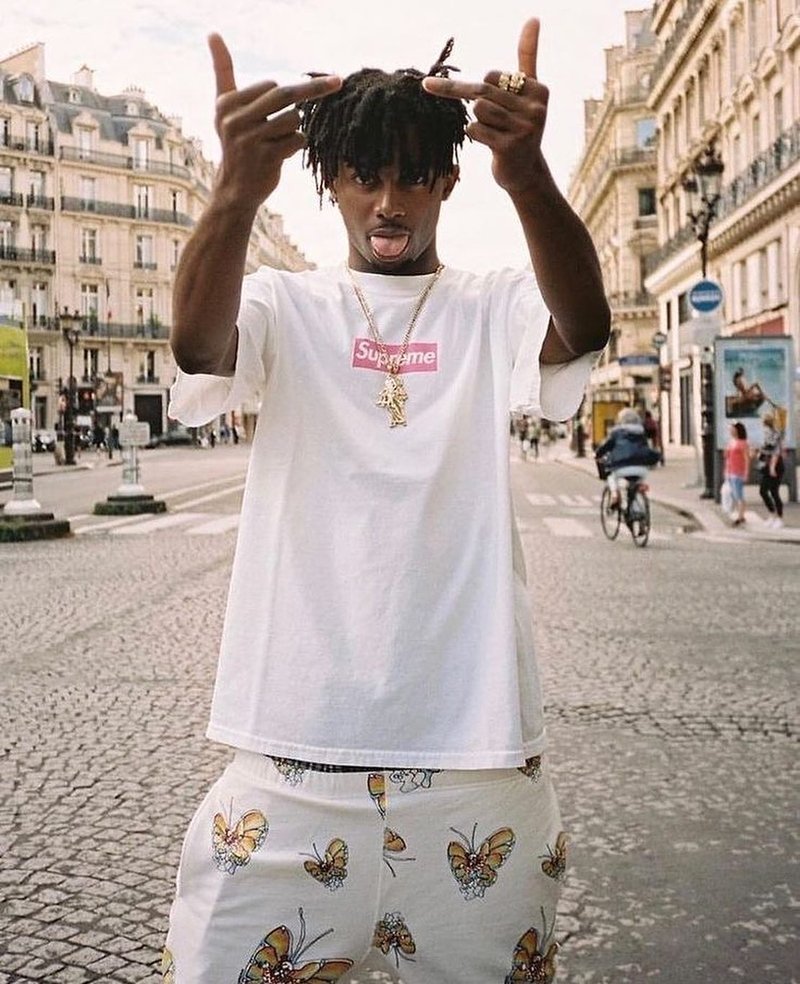 Carti wearing Supreme