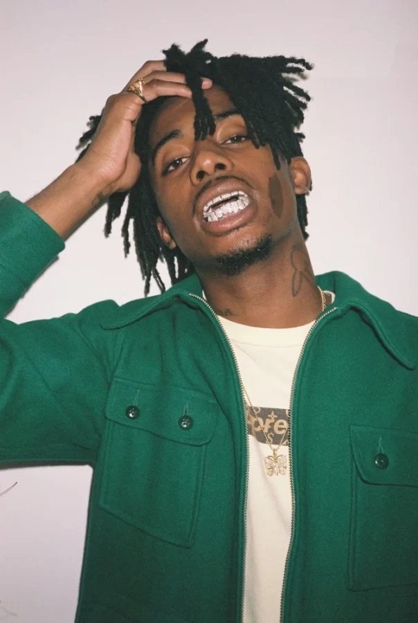 Playboy Carti wearing Supreme