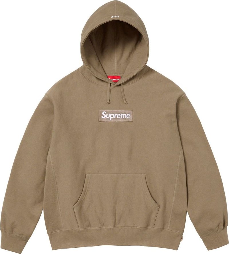 Supreme Box Logo Hoodie Dark Sand