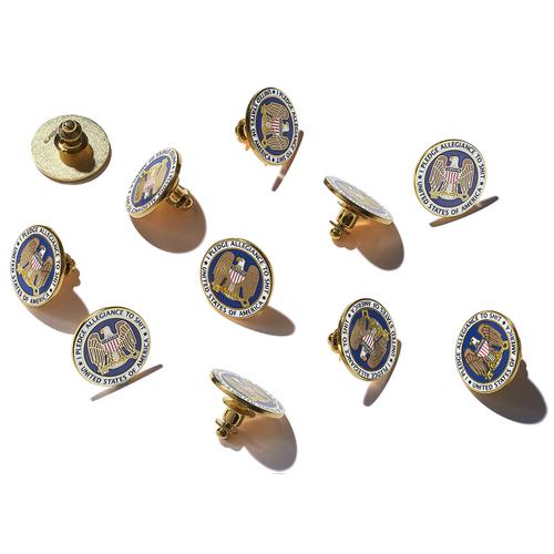 Supreme Pledge Allegiance Pin (FW17) - $8