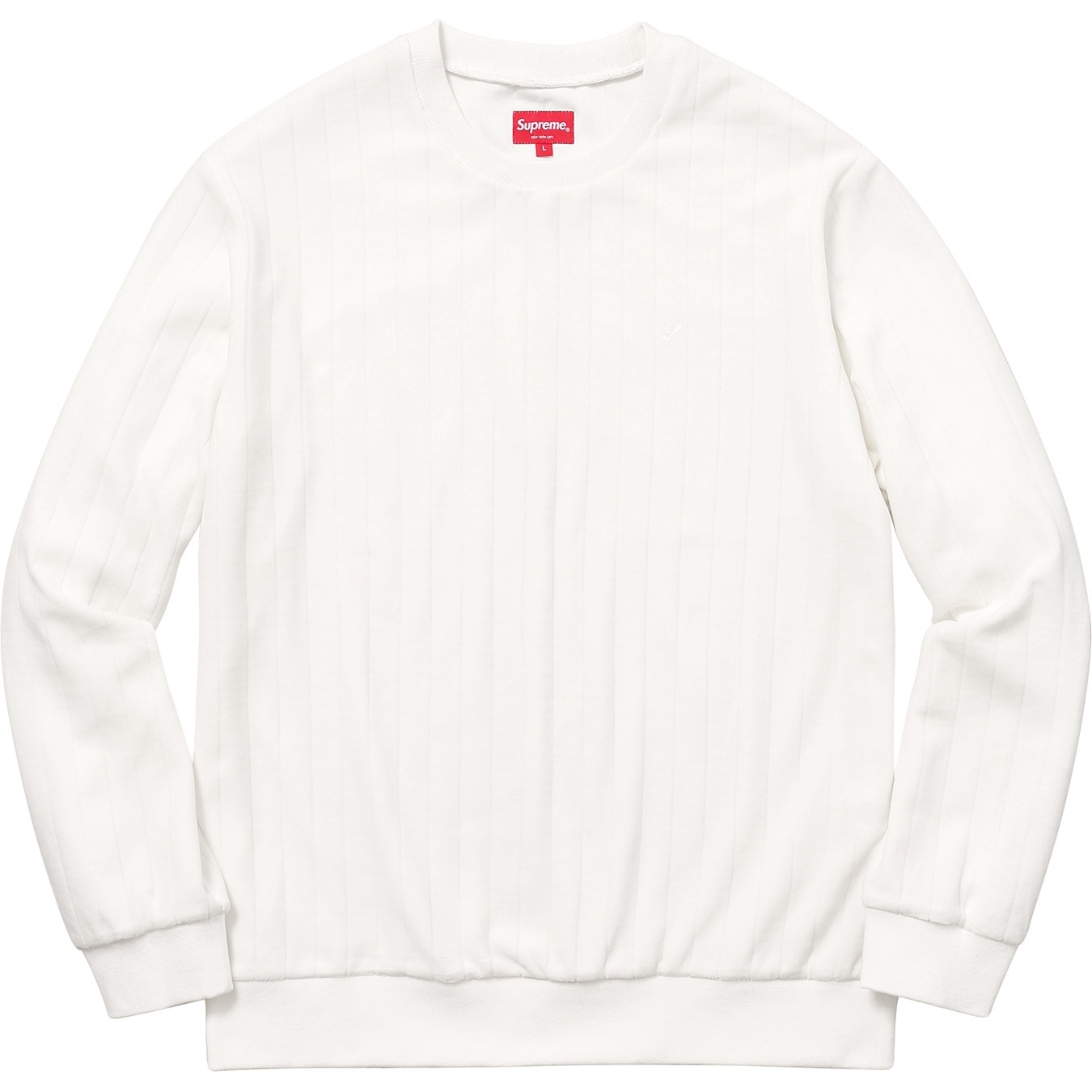 Supreme Ribbed Velour Crewneck (FW17)