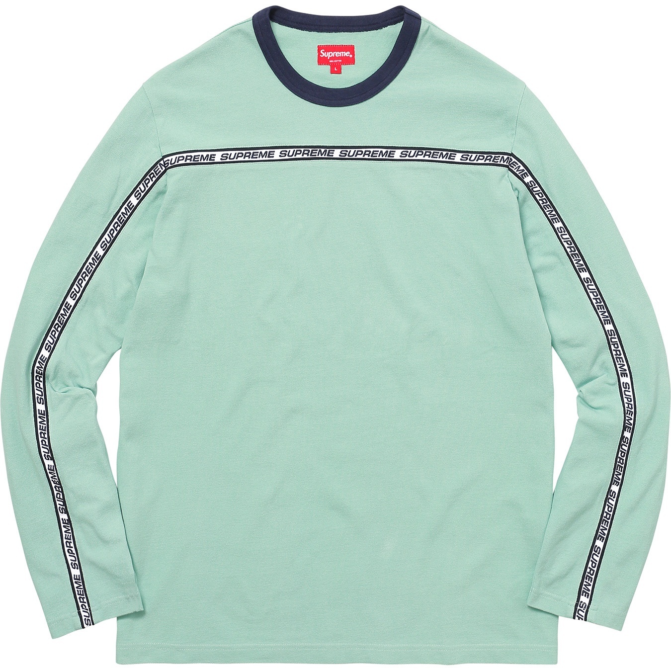 Supreme Tape Stripe L S Pique Top (FW17) - $98