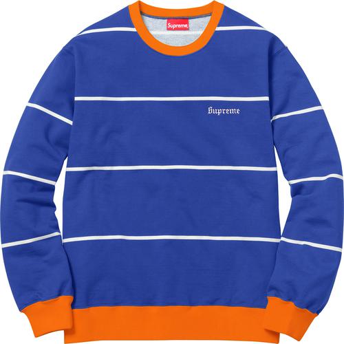 Supreme Striped Crewneck (FW17) - $128