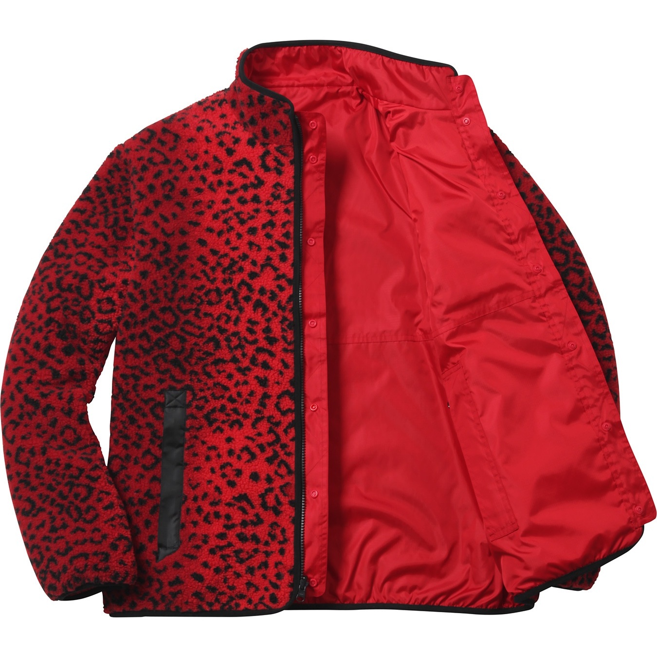 Supreme Leopard Fleece Reversible Jacket (FW17) - $198