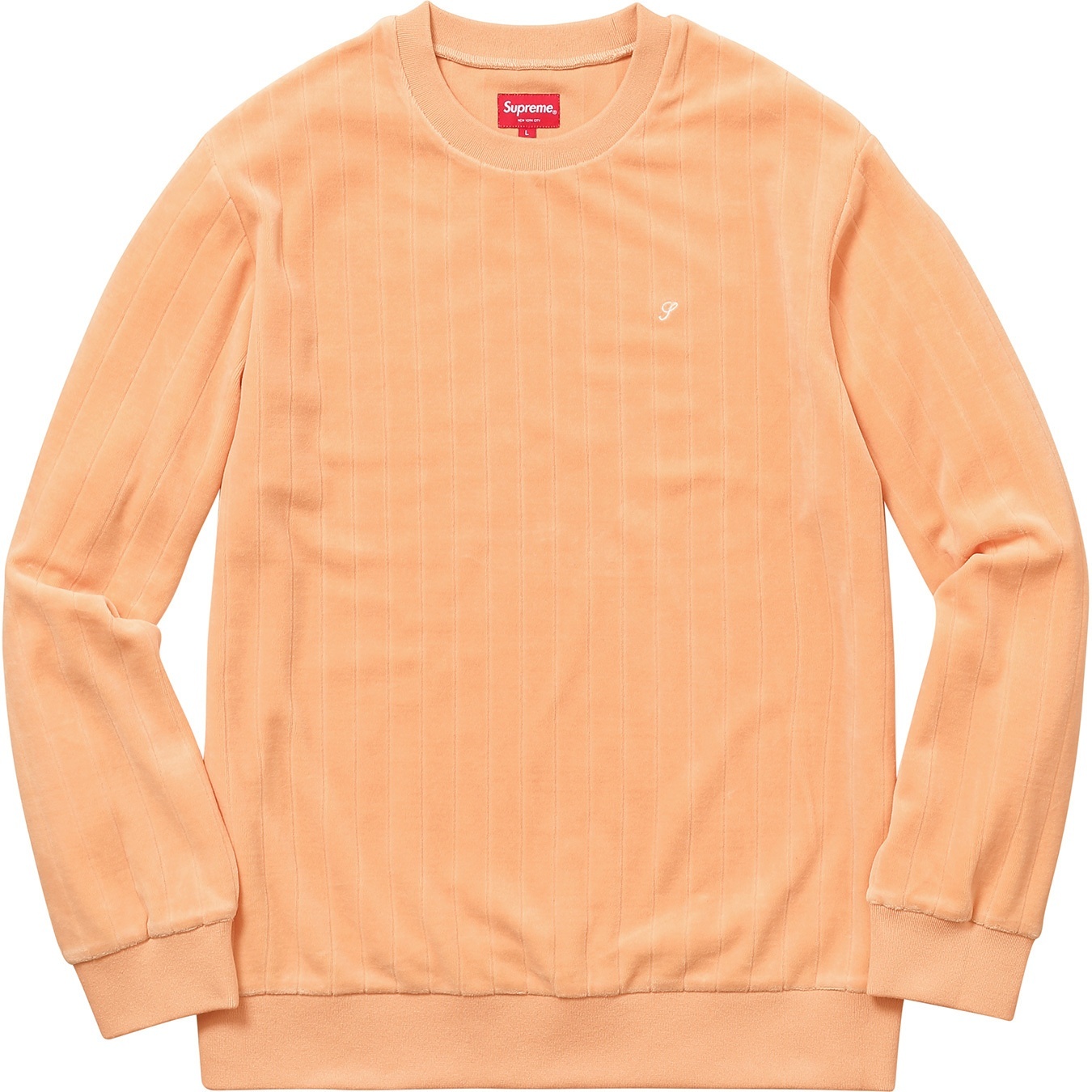 Supreme Ribbed Velour Crewneck (FW17)