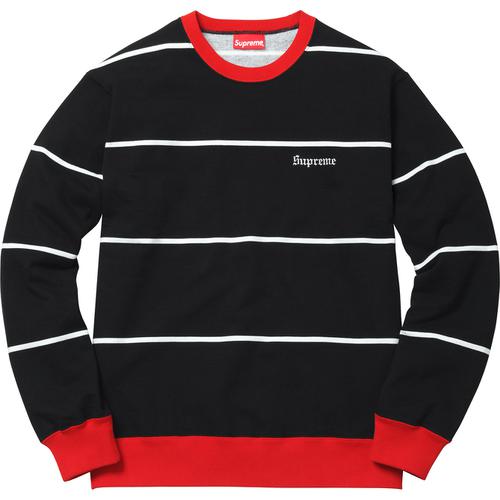 Supreme Striped Crewneck (FW17) - $128