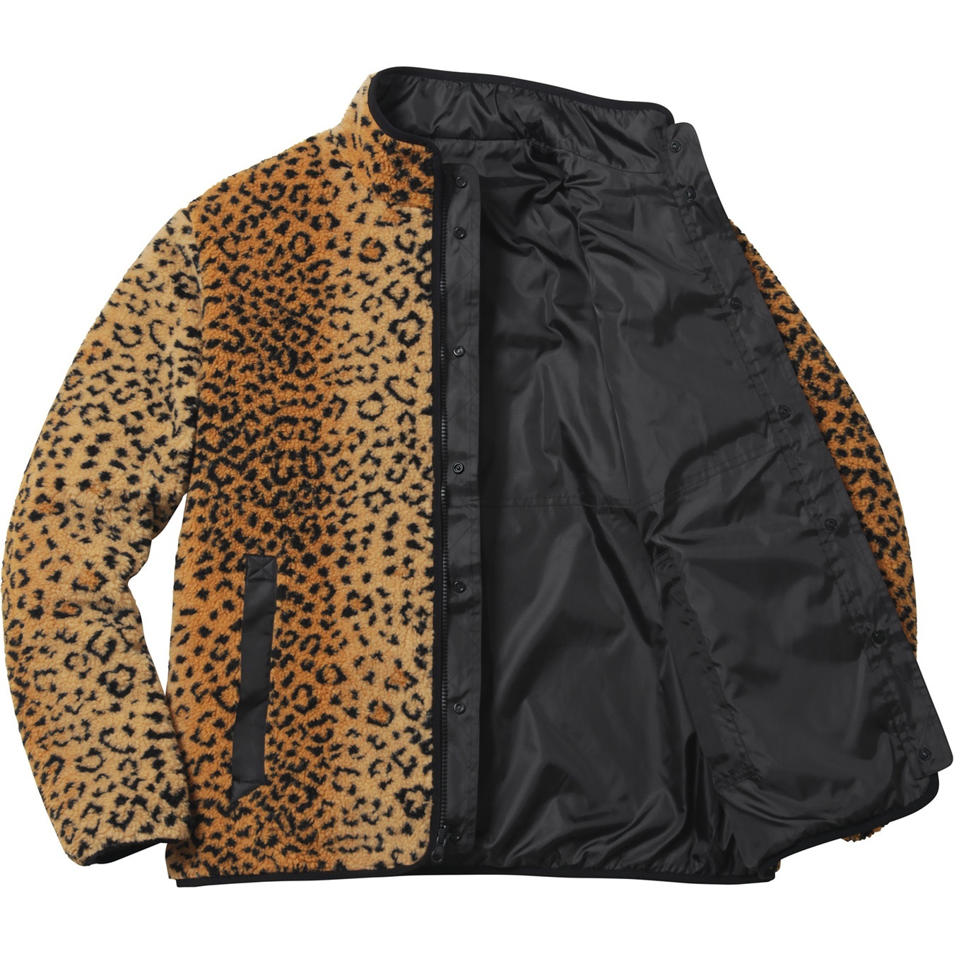 Supreme Leopard Fleece Reversible Jacket (FW17) - $198