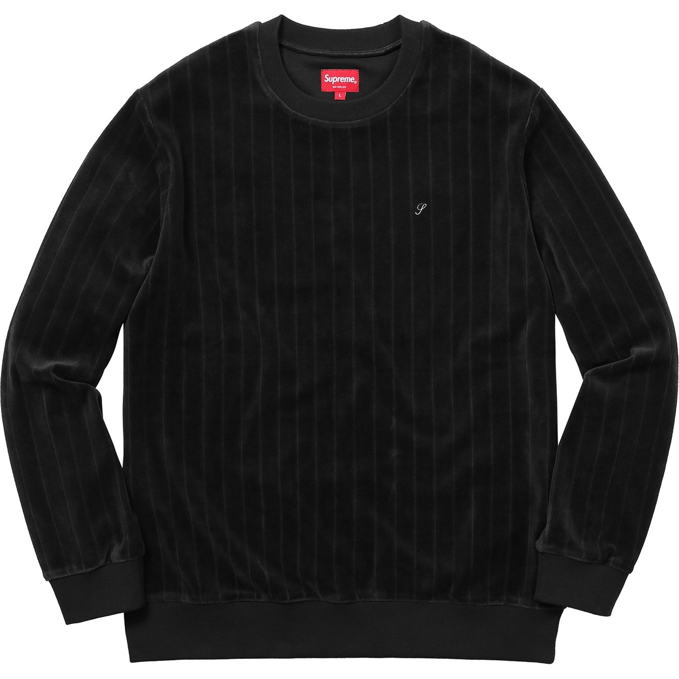 Supreme Ribbed Velour Crewneck (FW17)