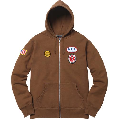 Supreme Supreme HYSTERIC GLAMOUR Patches Zip Up Sweatshirt (FW17) - $178