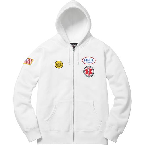 Supreme Supreme HYSTERIC GLAMOUR Patches Zip Up Sweatshirt (FW17) - $178