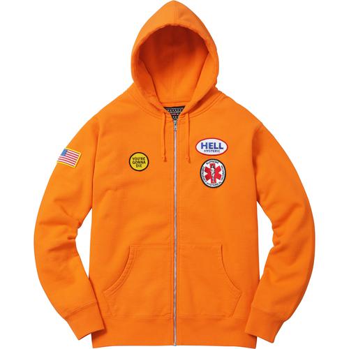 Supreme Supreme HYSTERIC GLAMOUR Patches Zip Up Sweatshirt (FW17) - $178