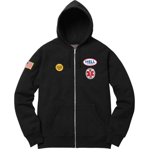 Supreme Supreme HYSTERIC GLAMOUR Patches Zip Up Sweatshirt (FW17) - $178