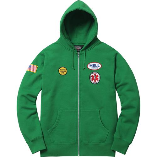 Supreme Supreme HYSTERIC GLAMOUR Patches Zip Up Sweatshirt (FW17) - $178