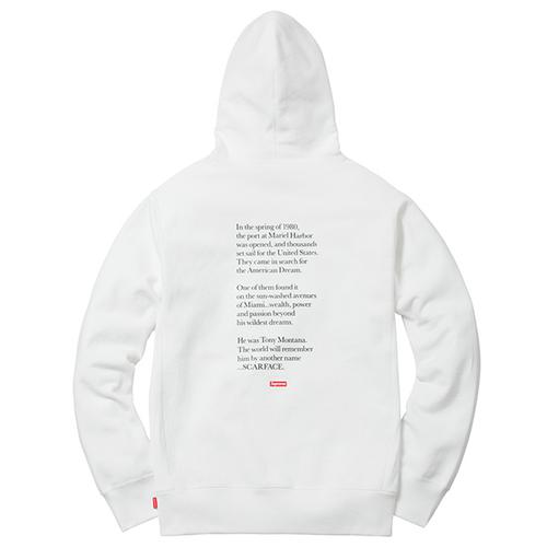Supreme Scarface™ Friend Hooded Sweatshirt (FW17) - $168