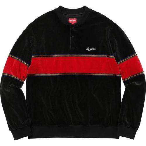 Supreme Velour Snap Henley (FW17) - $118