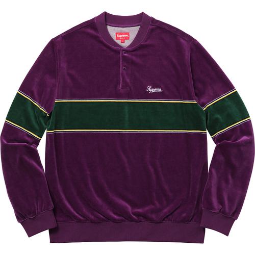 Supreme Velour Snap Henley (FW17) - $118