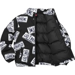 Supreme License Plate Puffy Jacket (FW17)