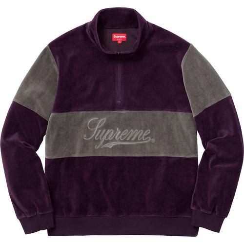 Supreme Velour Half Zip Pullover (FW17) - $128