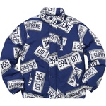 Supreme License Plate Puffy Jacket (FW17)