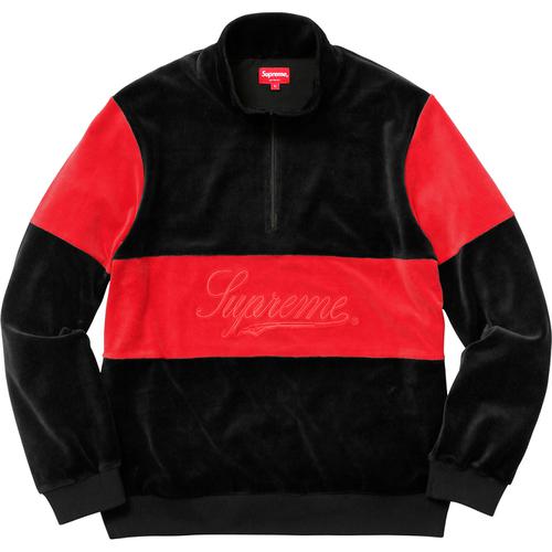 Supreme Velour Half Zip Pullover (FW17) - $128