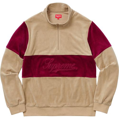 Supreme Velour Half Zip Pullover (FW17) - $128