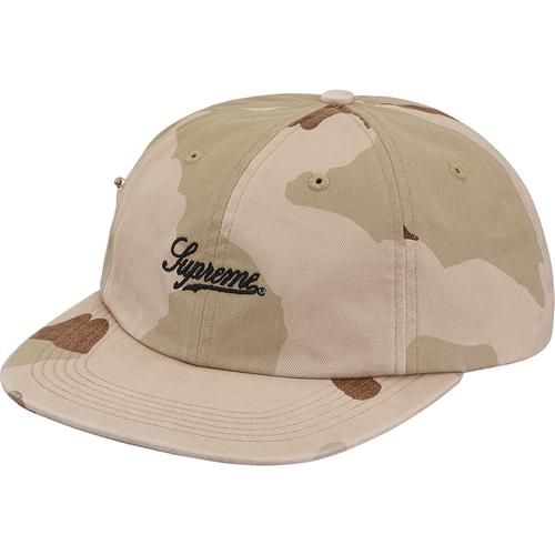 Supreme Side Pocket Script Logo 6-Panel (SS18) - $54