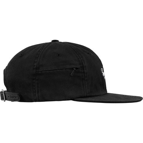 Supreme Side Pocket Script Logo 6-Panel (SS18) - $54
