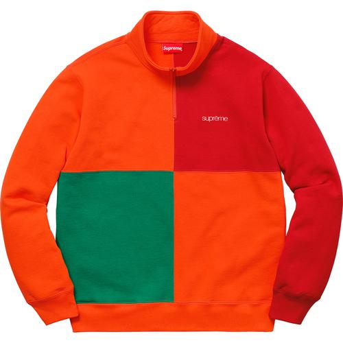 Supreme Color Blocked Half Zip Sweatshirt (SS18) - $148