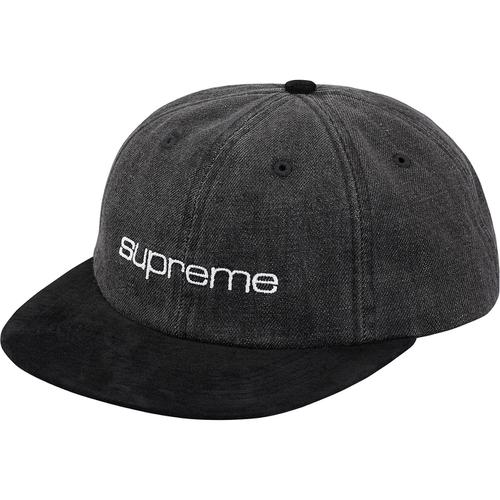 Supreme Denim Suede Compact Logo 6-Panel (SS18) - $58