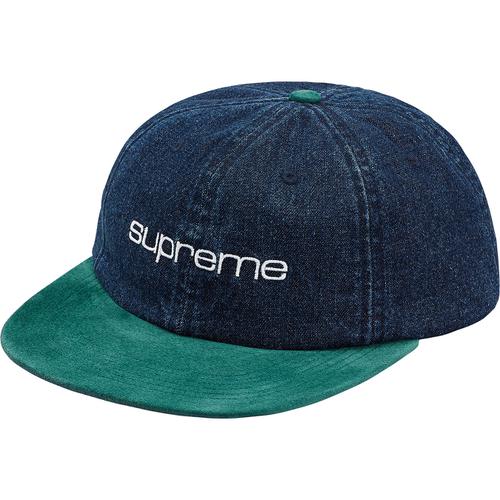 Supreme Denim Suede Compact Logo 6-Panel (SS18) - $58