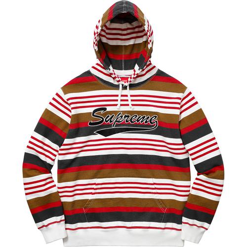 Supreme Striped Hooded Sweatshirt (SS18) - $148