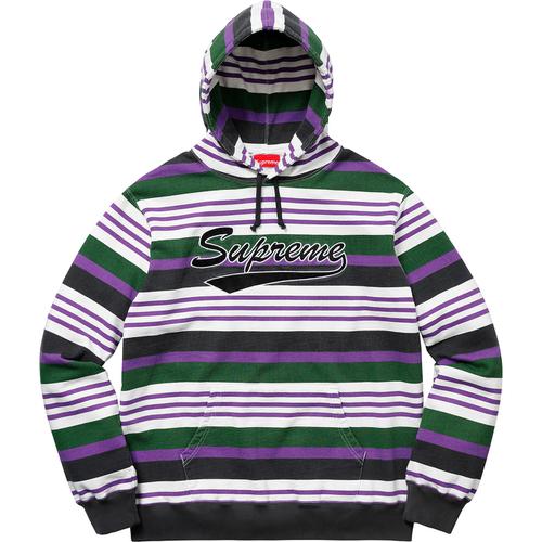 Supreme Striped Hooded Sweatshirt (SS18) - $148