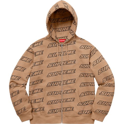 Supreme Repeat Zip Up Hooded Sweatshirt (SS18) - $188