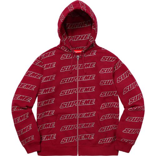 Supreme Repeat Zip Up Hooded Sweatshirt (SS18) - $188