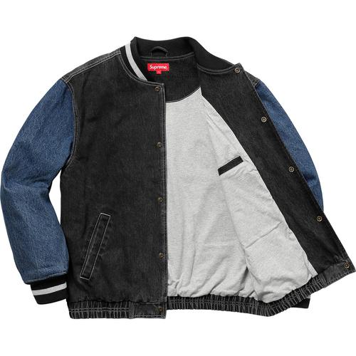 Supreme Denim Varsity Jacket (SS18) - $178