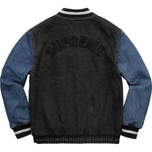Supreme Denim Varsity Jacket (SS18) - $178
