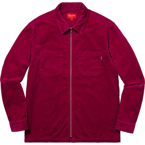 Supreme Velvet Zip Up Shirt (SS18) - $138
