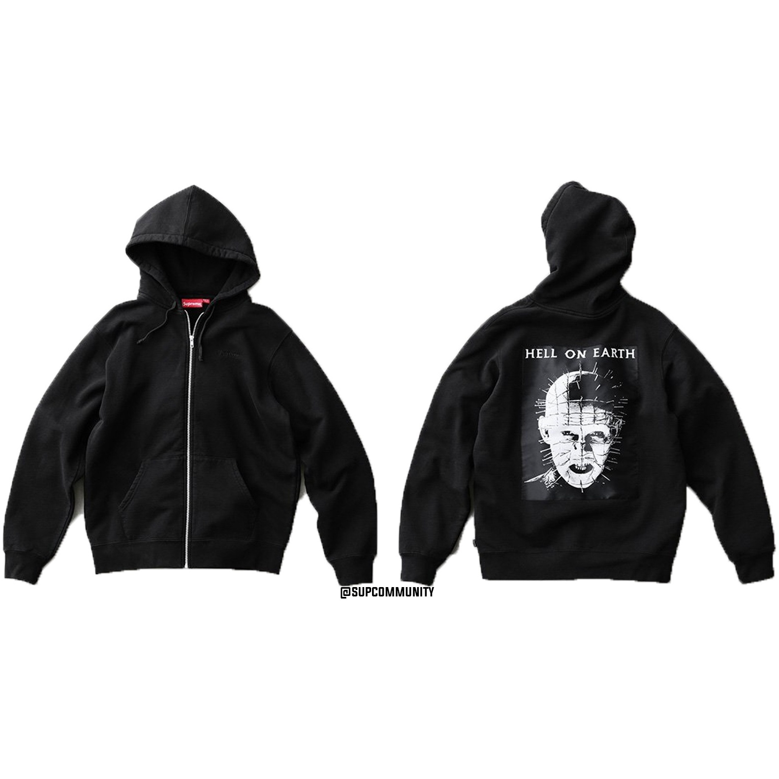 Supreme Supreme Hellraiser Pinhead Zip Up Hooded Sweatshirt (SS18) - $178