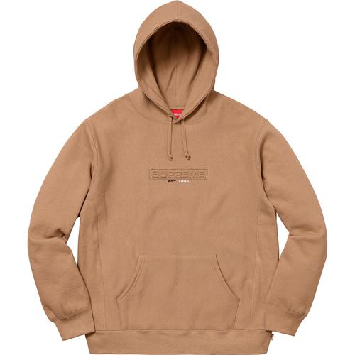 Supreme Embossed Logo Hooded Sweatshirt (SS18) - $158